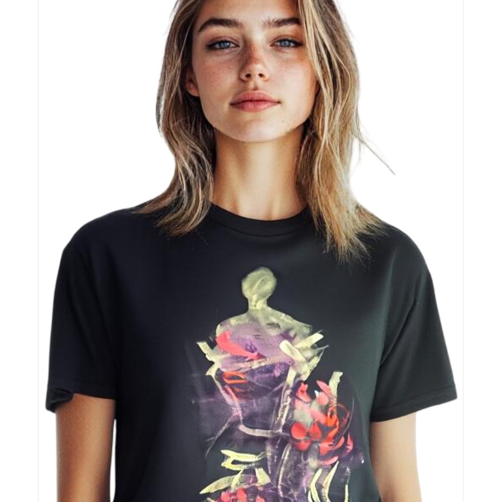Unique, Signed Handprinted t-shirt By Internationally Collected Artist - 2 Sided
